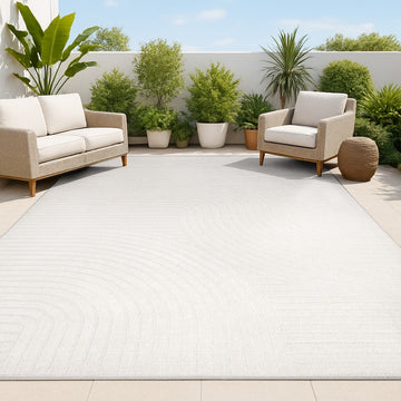Skagen Minimalist Curve Geometric Area Rug